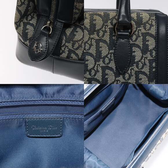 DIOR Trotter Canvas Hand Bag Navy - Picture 11 of 12